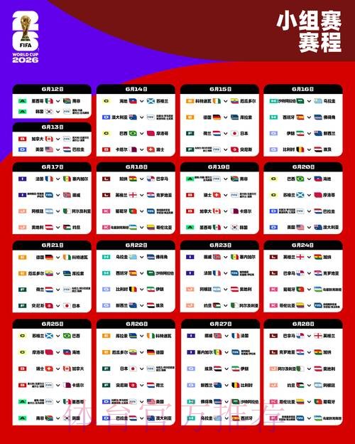 2026世界杯比赛时间高清版最新时间表在哪里看